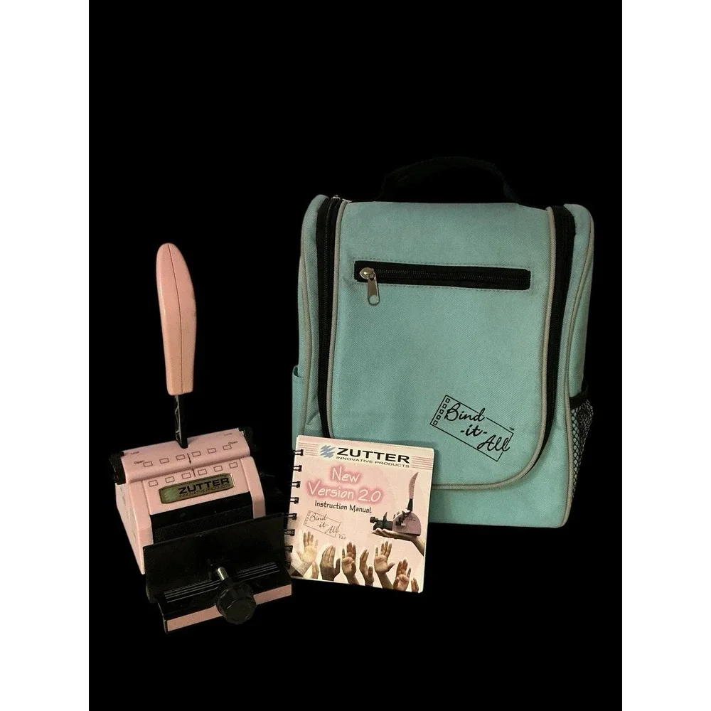 Zutter Bind-it-All V 2.0 Instruction Manual Carry Bag New Space Bar & Templates